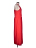 Peach Solid Red Casual Dress Size L - photo 4