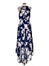 Aqua 100% Polyester Floral Blue Casual Dress Size M - photo 2