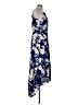Aqua 100% Polyester Floral Blue Casual Dress Size M - photo 4