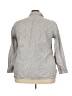 Lands' End 100% Baumwolle Animal Print Gray Long Sleeve Blouse Size 20 - photo 2