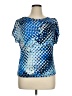Perseption Concept Blue Short Sleeve Blouse Size XL - photo 1