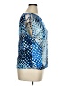Perseption Concept Blue Short Sleeve Blouse Size XL - photo 4