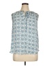 Ann Taylor LOFT 100% Polyester Blue Sleeveless Blouse Size XL - photo 1