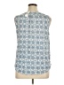 Ann Taylor LOFT 100% Polyester Blue Sleeveless Blouse Size XL - photo 2