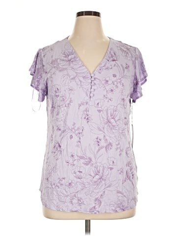 Liz Claiborne Short Sleeve Blouse (view 1)