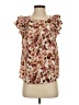 Timing 100% Polyester Burgundy Short Sleeve Blouse Size S - photo 1