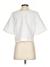Vetta White Short Sleeve Blouse Size 0 - photo 2