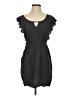 Lush 100% Rayon Solid Black Casual Dress Size S - photo 1