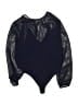 Express 100% Polyester Black Blue Bodysuit Size M - photo 1