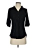 Perseption Concept Black 3/4 Sleeve Button-Down Shirt Size S - photo 1