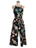 oasis Tropical Black Jumpsuit Size 8 - photo 1
