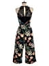 oasis Tropical Black Jumpsuit Size 8 - photo 2
