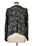 Zara Floral Blue Long Sleeve Blouse Size XL - photo 2