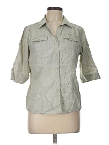 Faded Glory 3/4 Sleeve Button-Down Shirt (view 1)