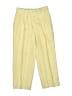 Bergati 100% Polyester Stripes Yellow Casual Pants Size 8 - photo 1