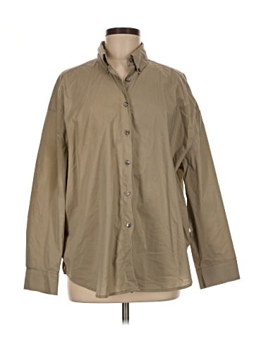 Olivaceous Long Sleeve Button-Down Shirt (view 1)