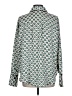 H&M 100% Polyester Print Green Long Sleeve Blouse Size L - photo 2
