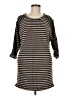 Karlie 100% Polyester Stripes Gray Casual Dress Size M - photo 1
