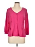 Adrienne Vittadini Pink 3/4 Sleeve Blouse Size L - photo 1