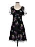 Ann Taylor LOFT 100% Polyester Print Black Cocktail Dress Size 0 - photo 1