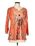 DressBarn 100% Polyester Orange 3/4 Sleeve Blouse Size L - photo 1
