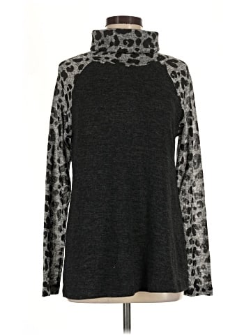 Brittany Black Turtleneck Sweater (view 1)