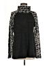 Brittany Black Animal Print Gray Turtleneck Sweater Size M - photo 1