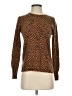 J.Crew 100% Cashmere Animal Print Brown Cashmere Pullover Sweater Size S - photo 1