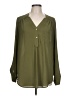 Fervour 100% Polyester Green Long Sleeve Blouse Size L - photo 1
