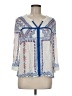 Pixley 100% Rayon Blue 3/4 Sleeve Blouse Size M - photo 1