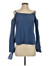 BCBGMAXAZRIA Blue Long Sleeve Blouse Size XS - photo 1