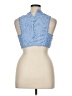 Unbranded 100% Polyester Blue Sleeveless Blouse Size XL - photo 2