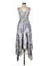 Alya 100% Polyester Paisley Blue Cocktail Dress Size L - photo 1