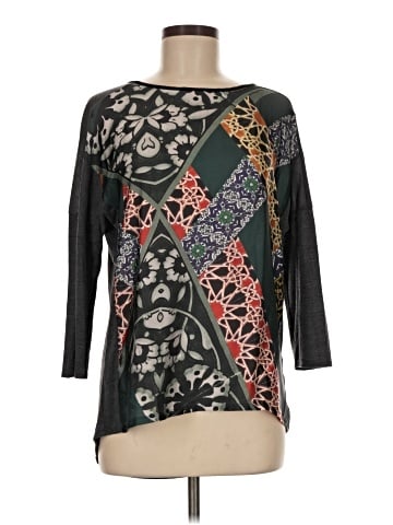 Zara W&B Collection 3/4 Sleeve T-Shirt (view 1)