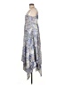 Alya 100% Polyester Paisley Blue Cocktail Dress Size L - photo 5