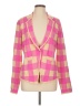 Central Park West Checkered-gingham Pink Blazer Size L - photo 1