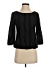 Ann Taylor 100% Polyester Black 3/4 Sleeve Top Size XS - photo 1