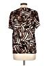Nine West Animal Print Brown Short Sleeve Blouse Size L - photo 2