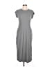 Assorted Brands Solid Gray Casual Dress Size M (petite) - photo 1