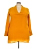 ELOQUII 100% Polyester Orange 3/4 Sleeve Blouse Size 18 Plus - photo 1