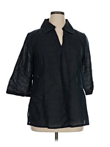 M&S 3/4 Sleeve Button-Down Shirt (view 1)