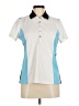 IZOD Color Block Ivory Short Sleeve Blouse Size M - photo 1