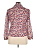 Unbranded 100% Polyester Print Pink Long Sleeve Blouse Size 14 - photo 2