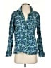 J.Crew 100% Cotton Floral Blue Teal Long Sleeve Blouse Size S - photo 1