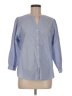 J. McLaughlin 100% Cotton Blue 3/4 Sleeve Button-Down Shirt Size M - photo 1