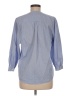 J. McLaughlin 100% Cotton Blue 3/4 Sleeve Button-Down Shirt Size M - photo 2