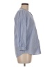 J. McLaughlin 100% Cotton Blue 3/4 Sleeve Button-Down Shirt Size M - photo 4