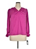 Nicole Miller 100% Polyester Pink Long Sleeve Blouse Size XL - photo 1