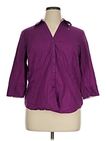 St. John's Bay 3/4 Sleeve Button-Down Shirt (view 1)