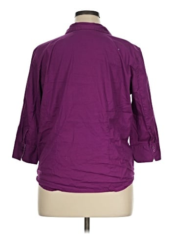 St. John's Bay 3/4 Sleeve Button-Down Shirt (view 2)